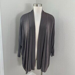 NEW Travelers Chicos‎ Womens Large Drape Easy Jacket Mochachino Open Front